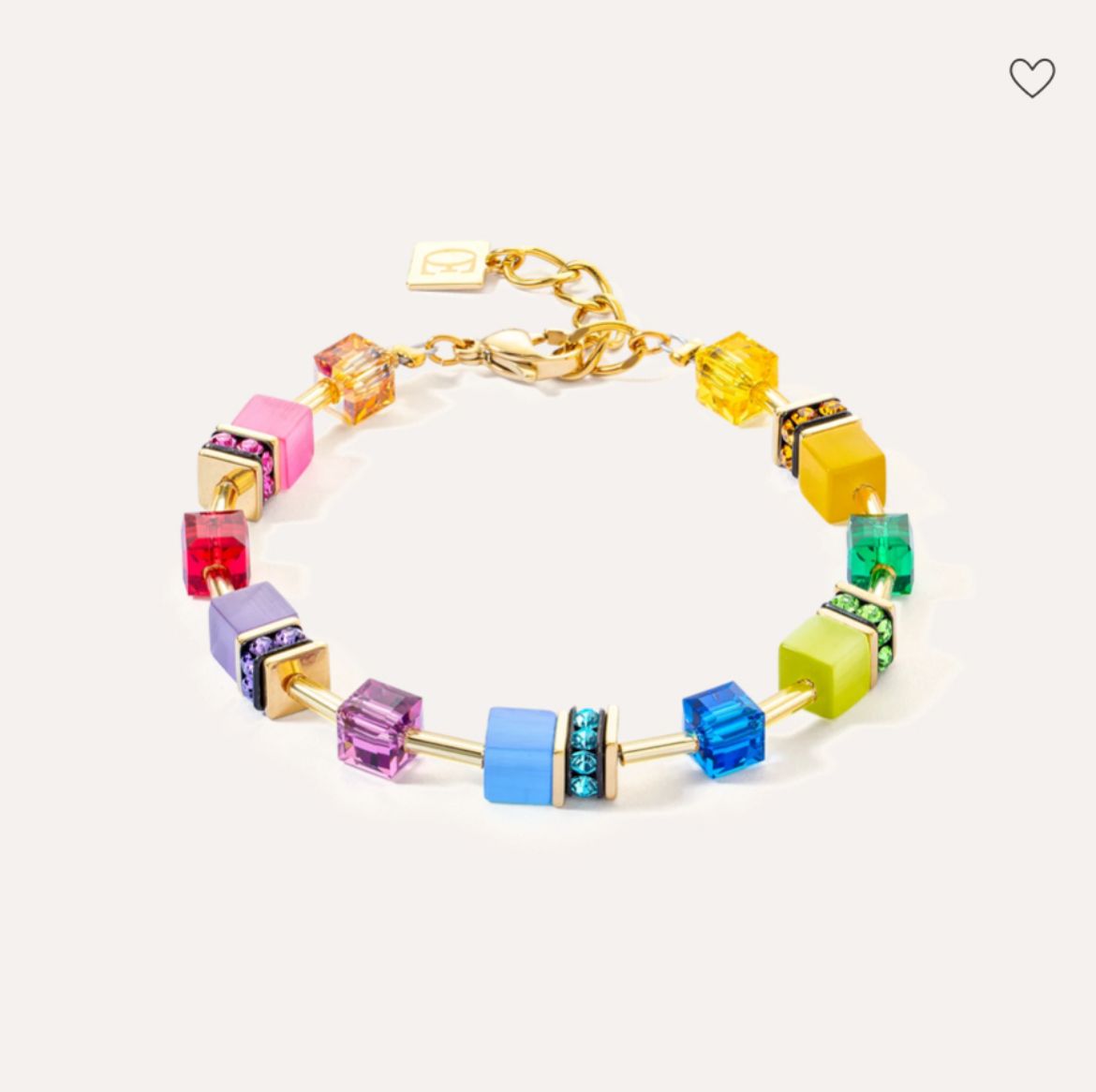 Picture of GeoCUBE® Iconic Rainbow Gold Layer Bracelet