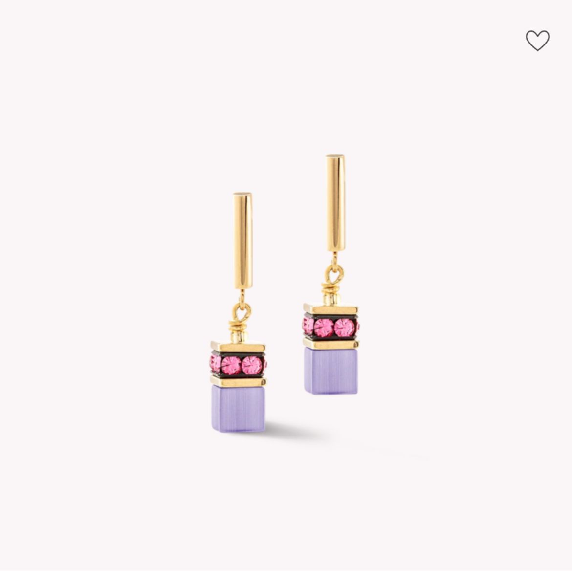 Picture of GeoCUBE® Iconic Rainbow Gold Layer Earrings