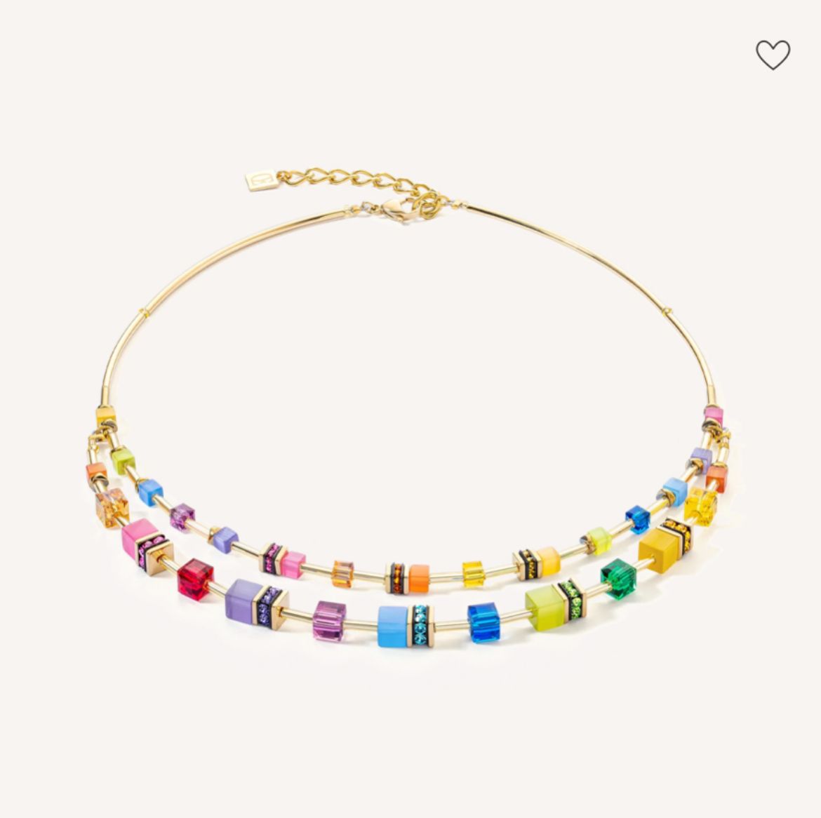 Picture of GeoCUBE® Iconic Rainbow Gold Layer Necklace
