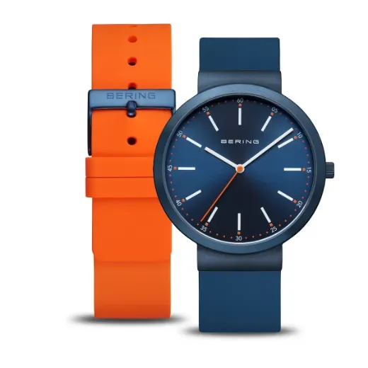 Picture of Navy Silicone Watch with Additional Strap 