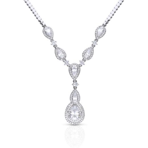 Picture of Statement Halo Teardrop Necklace
