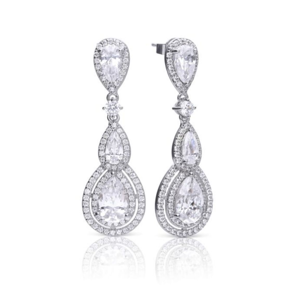 Picture of Statement Halo Teardrop Earrings