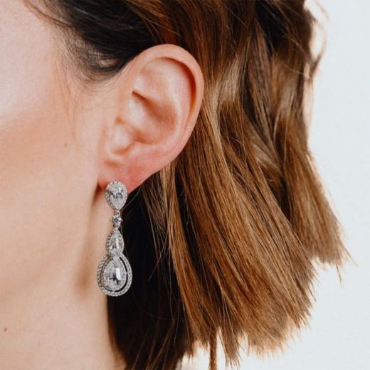 Picture of Statement Halo Teardrop Earrings