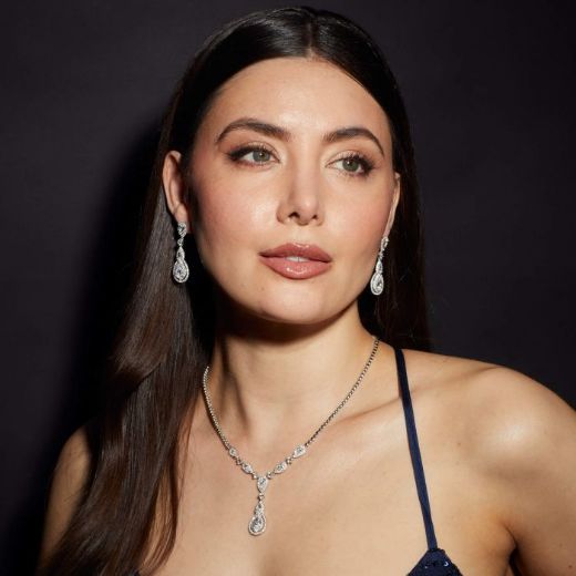 Picture of Statement Halo Teardrop Earrings