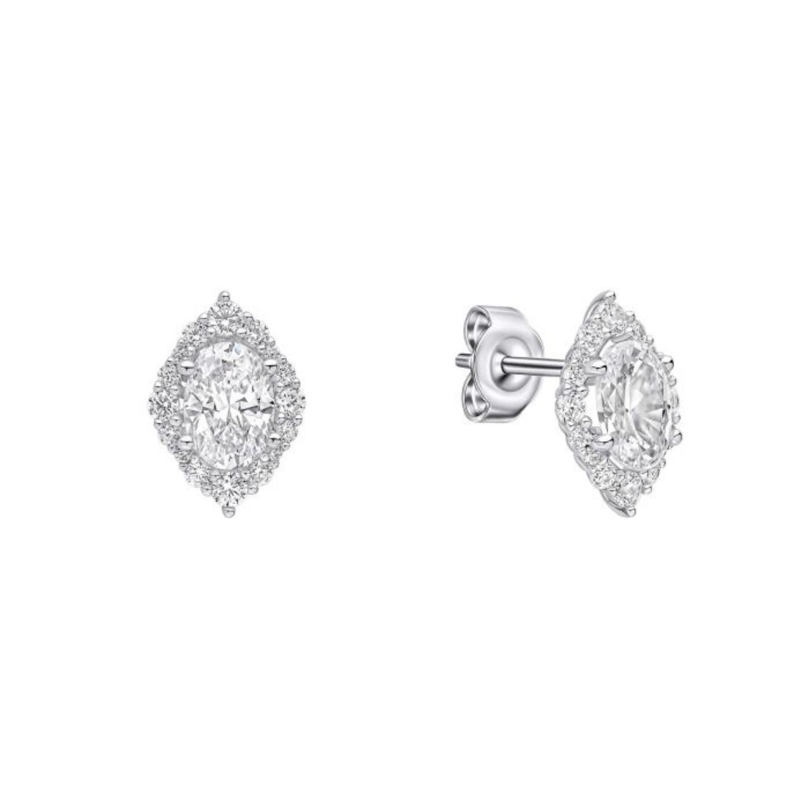 Picture of Oval Cluster Stud Earrings