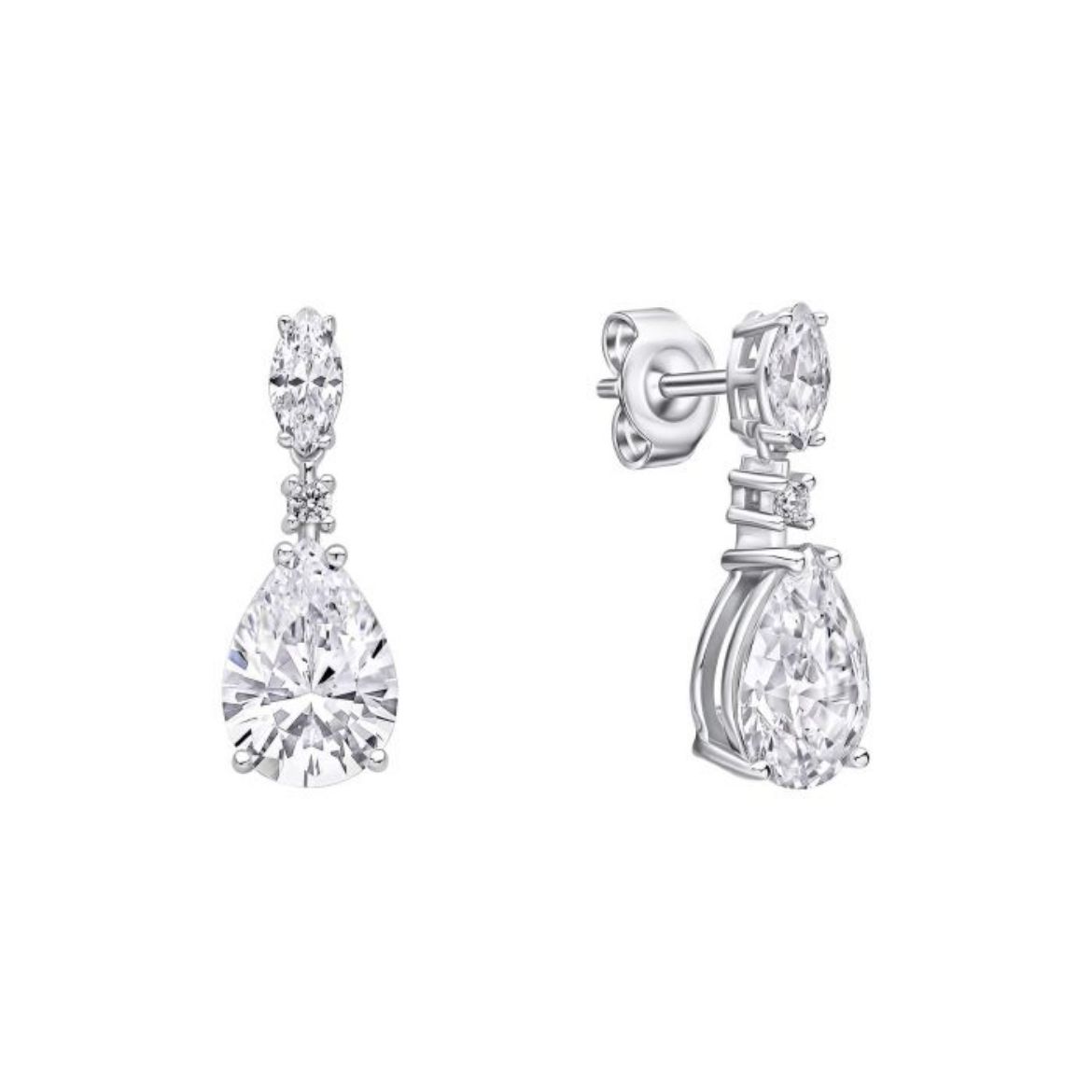 Picture of Teardrop and Marquise Drop Earrings