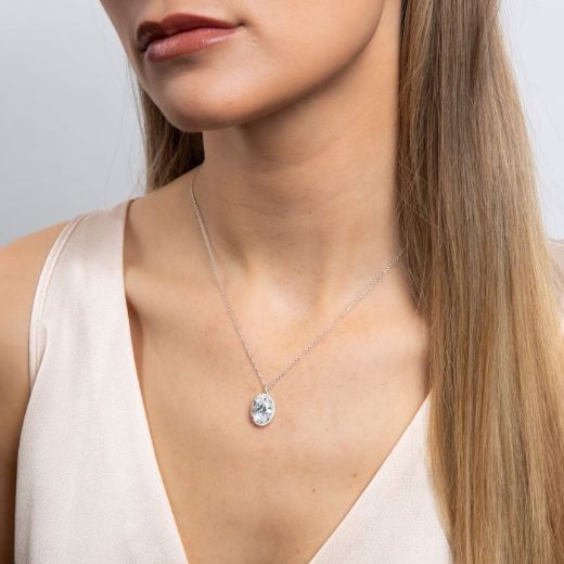 Picture of Oval Halo Pendant