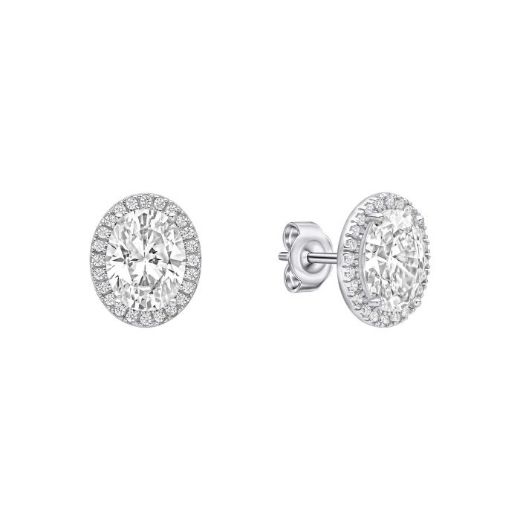 Picture of Oval Halo Stud Earrings