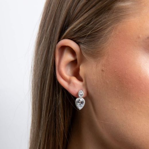 Picture of Double Teardrop Statement Earrings