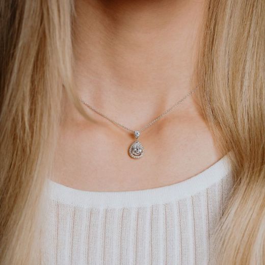 Picture of Teardrop Shaped Zirconia Drop Pendant