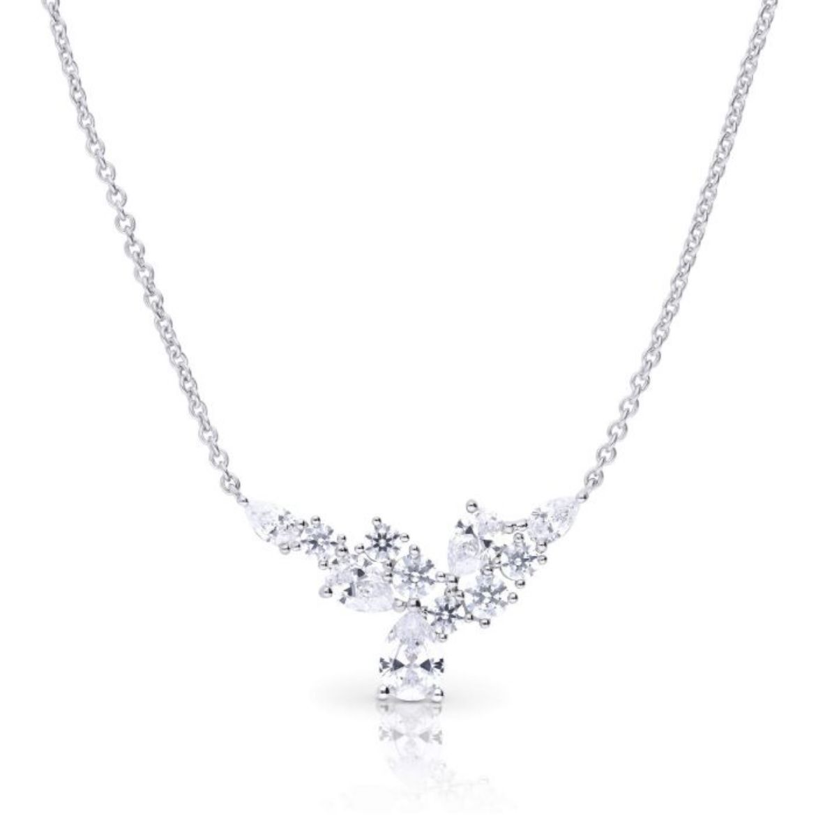 Picture of Diamonfire Statement Multi-Cut Zirconia Cluster Necklace