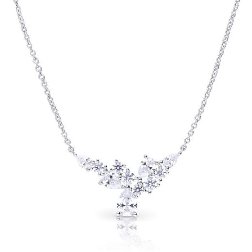 Picture of Diamonfire Statement Multi-Cut Zirconia Cluster Necklace
