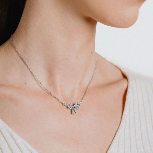 Picture of Diamonfire Statement Multi-Cut Zirconia Cluster Necklace