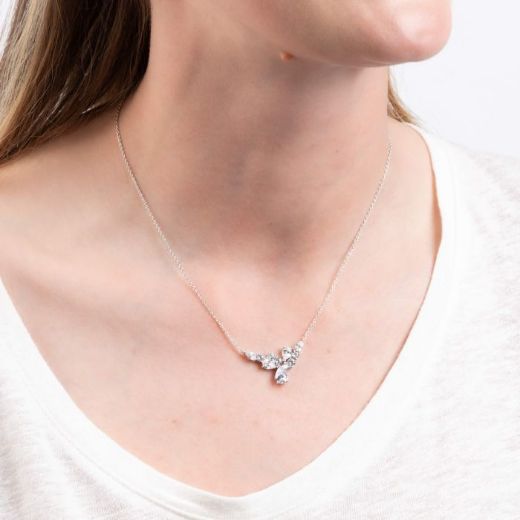 Picture of Diamonfire Statement Multi-Cut Zirconia Cluster Necklace