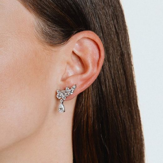 Picture of Diamonfire Statement Multi-Cut Zirconia Crawler Earrings with Drop