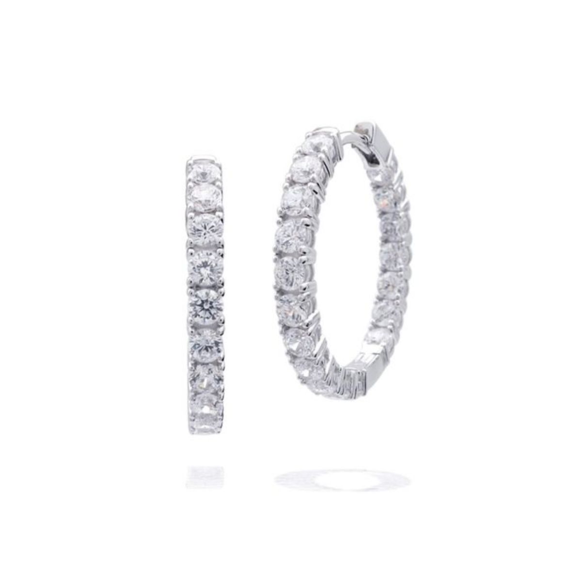 Picture of Zirconia Eternity Hoop Earrings 