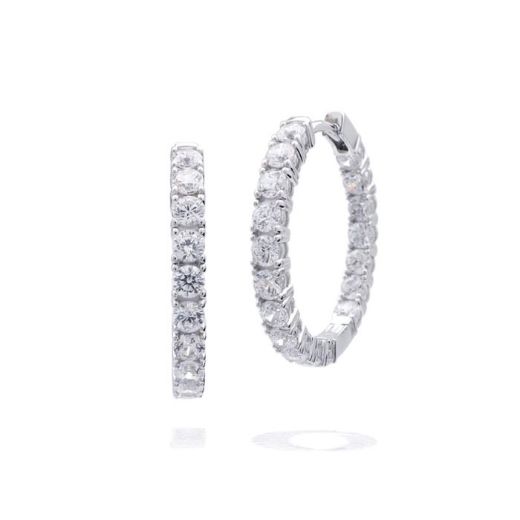Picture of Zirconia Eternity Hoop Earrings 