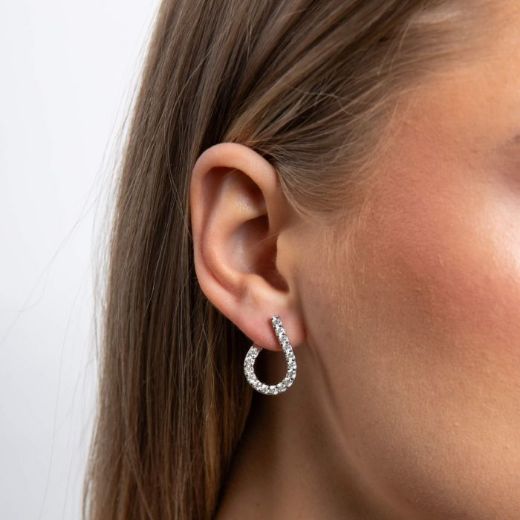 Picture of Front Twist Hoop Earrings 