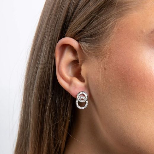Picture of Linked Circles Stud Earrings