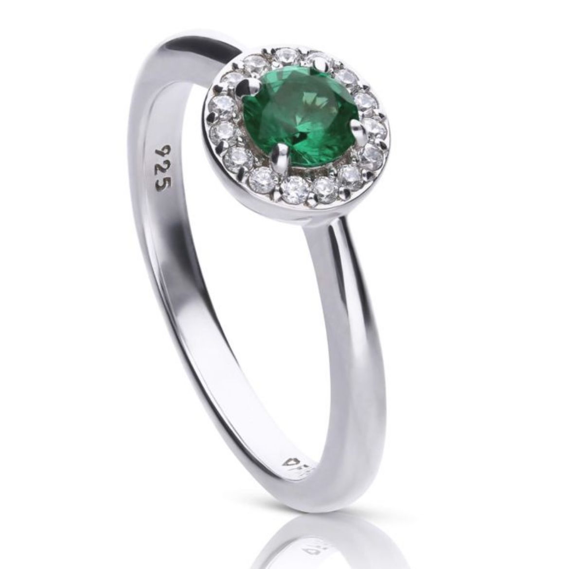Picture of Diamonfire Emerald Round Colour Zirconia Ring