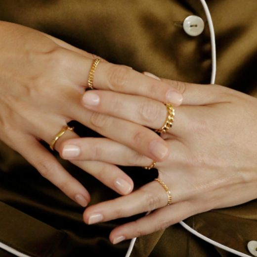 Picture of Estee Lalonde 18ct Gold Plated Flow Ring