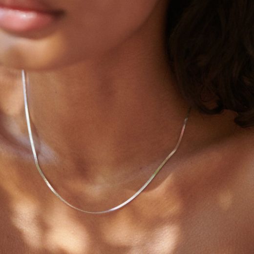 Picture of Fine Snake Chain Silver Necklace 
