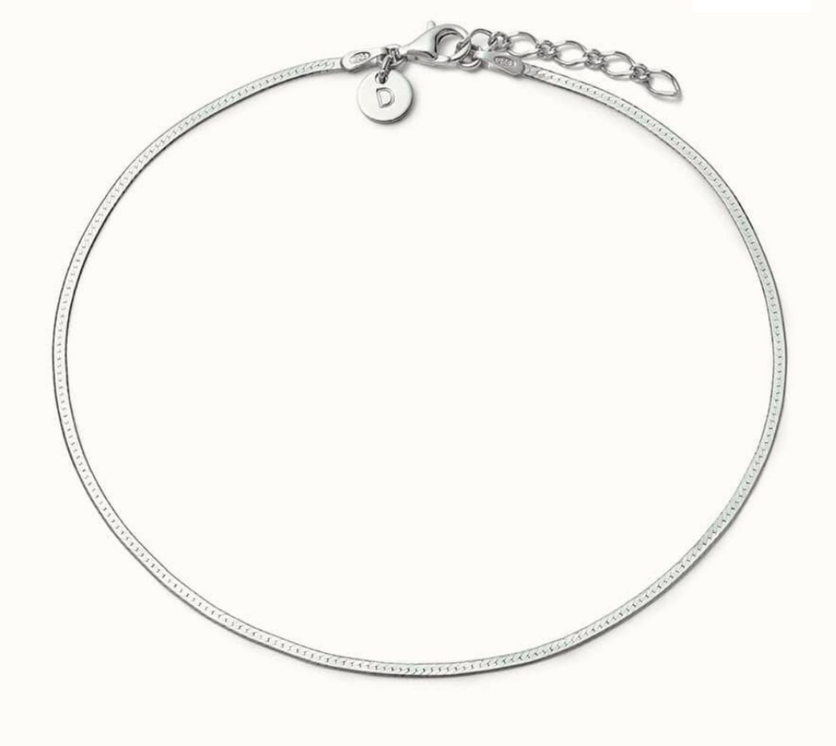 Picture of Fine Snake Chain Silver Ankle Bracelet