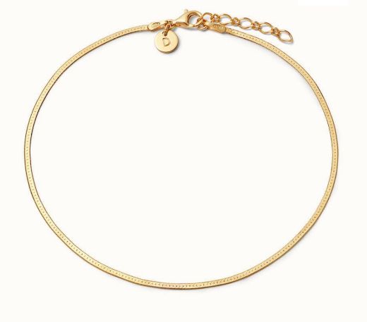 Picture of Fine Snake 18ct Gold Plated Ankle Bracelet