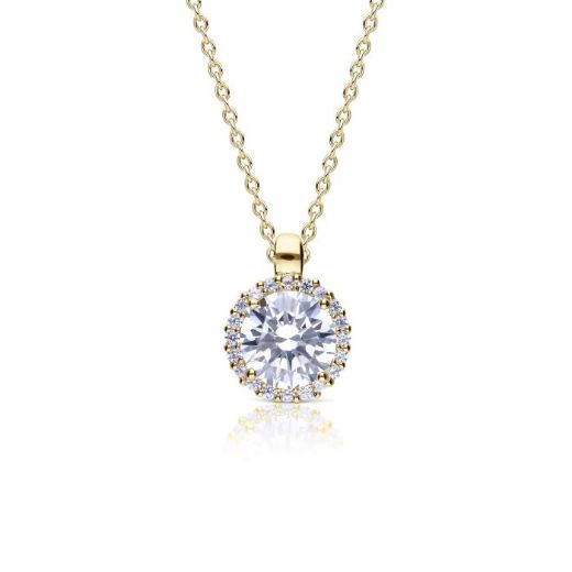 Picture of Diamonfire Halo Pendant in Gold