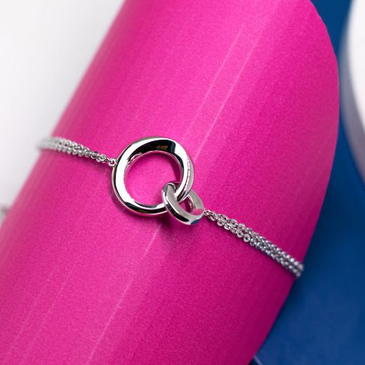 Picture of Bevel Cirque Link Double Chain Bracelet