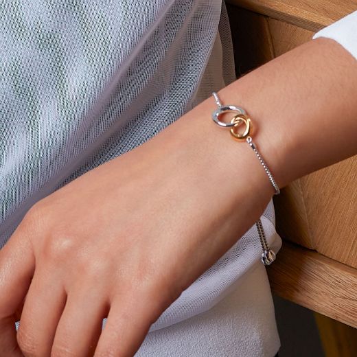 Picture of Bevel Cirque Link Golden Toggle Bracelet