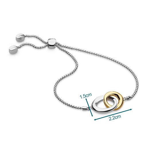 Picture of Bevel Cirque Link Golden Toggle Bracelet