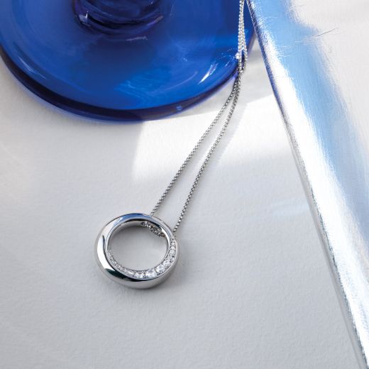Picture of Bevel Cirque Pavé Necklace
