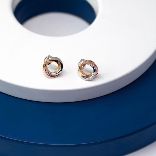 Picture of Bevel Trilogy Stud Earrings