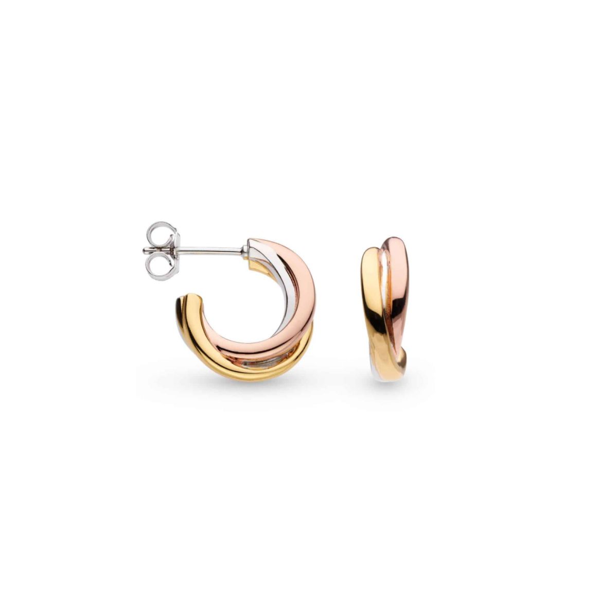 Picture of Bevel Trilogy Golds Hoop Earrings
