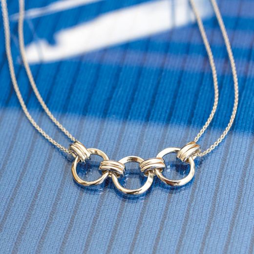 Picture of Bevel Unity Twin Chain Necklace