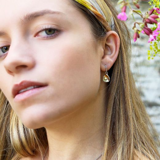 Picture of Blossom Enchanted Petal Golden Drop Earrings