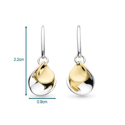 Picture of Blossom Enchanted Petal Golden Drop Earrings