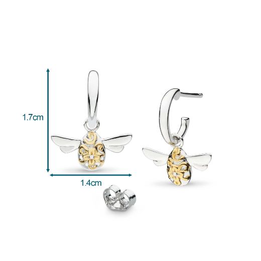 Picture of Blossom Flyte Honey Bee Hoop Drop Earrings