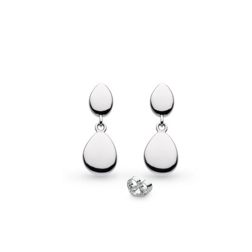 Picture of Coast Pebble Twin Droplet Drop Earrings