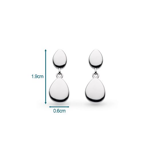 Picture of Coast Pebble Twin Droplet Drop Earrings