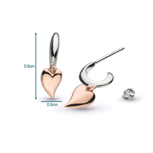 Picture of Desire Kiss Blush Mini Heart Hoop Drop Earrings