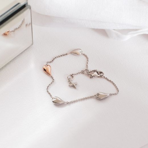 Picture of Desire Kiss Blush Heart Station Bracelet