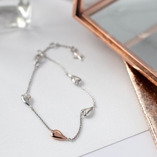 Picture of Desire Kiss Blush Heart Station Bracelet