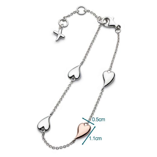 Picture of Desire Kiss Blush Heart Station Bracelet