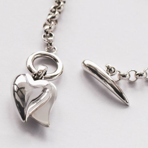 Picture of Desire Love Duet Heart T-Bar Necklace