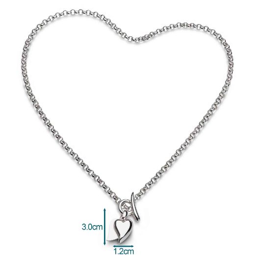 Picture of Desire Love Duet Heart T-Bar Necklace