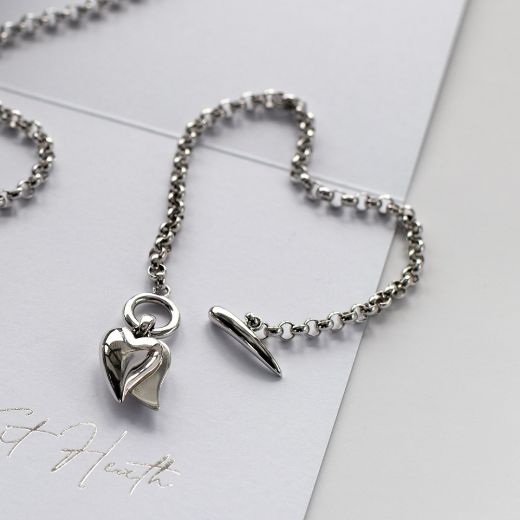 Picture of Desire Love Duet Heart T-Bar Bracelet