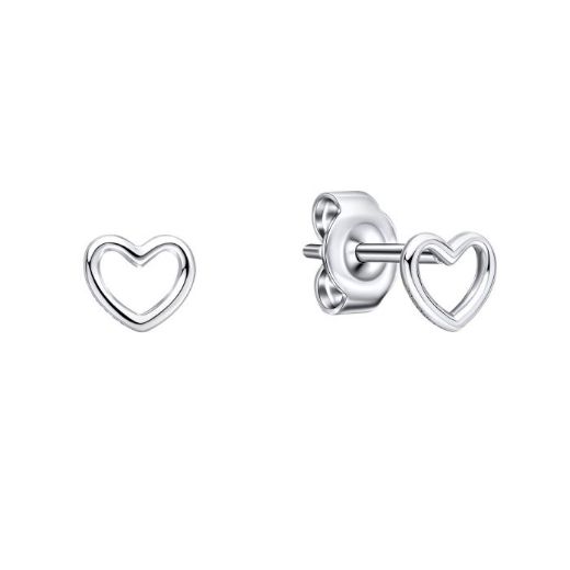 Picture of Plain Open Heart Stud Earrings