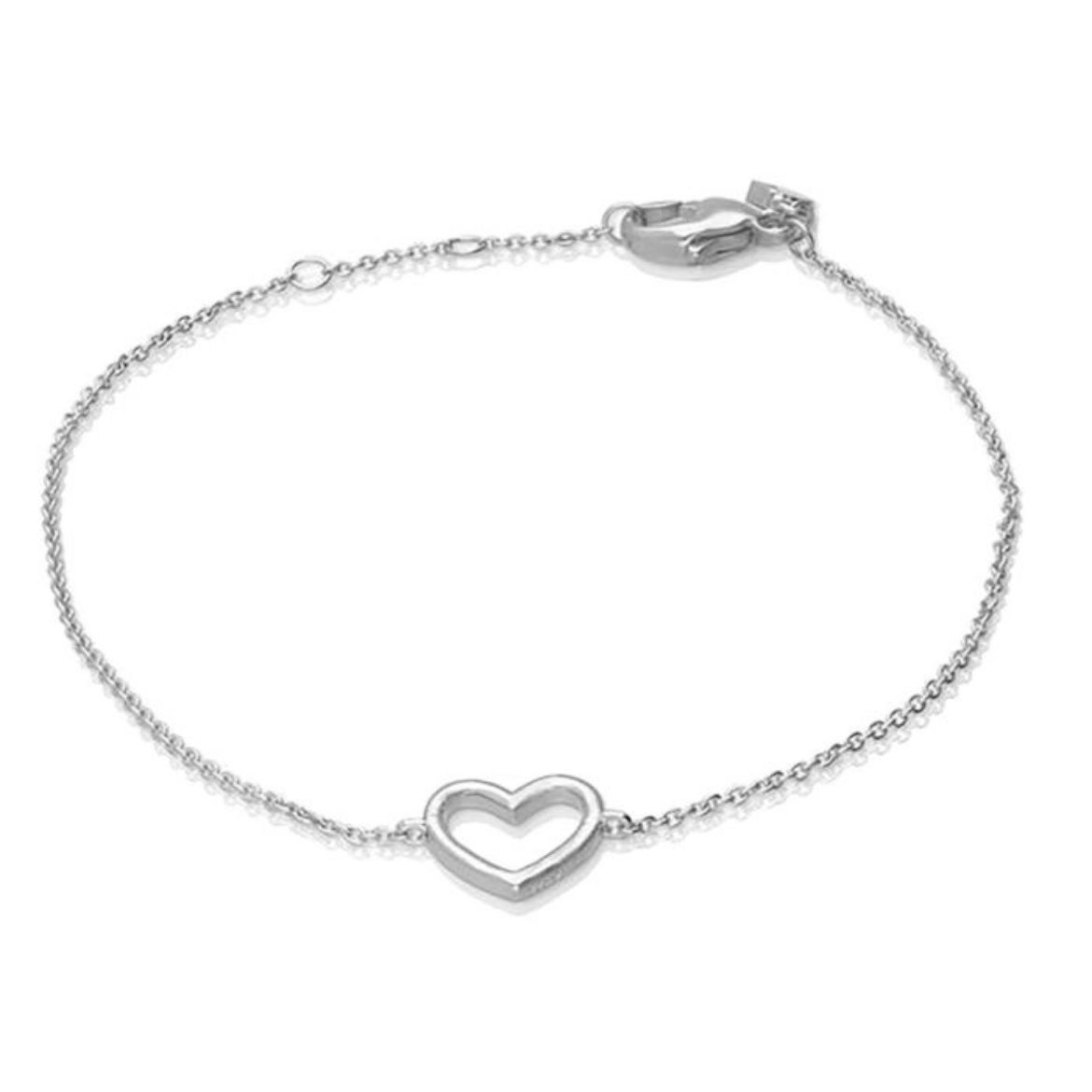 Picture of Plain Open Heart Bracelet Silver